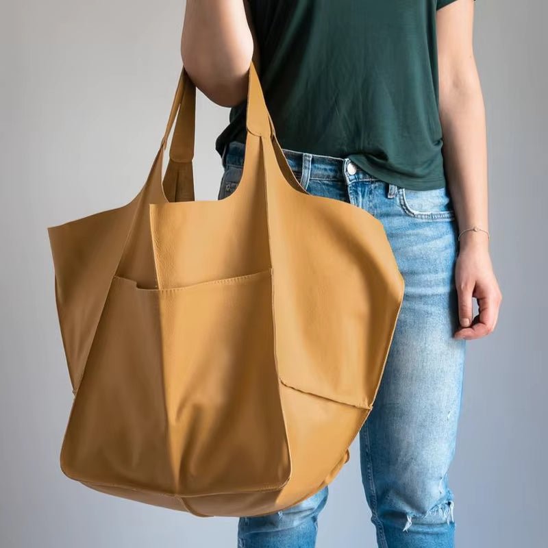 Harper | Women's Oversized Vegan Leather Magnetic Closure Tote Bag 11