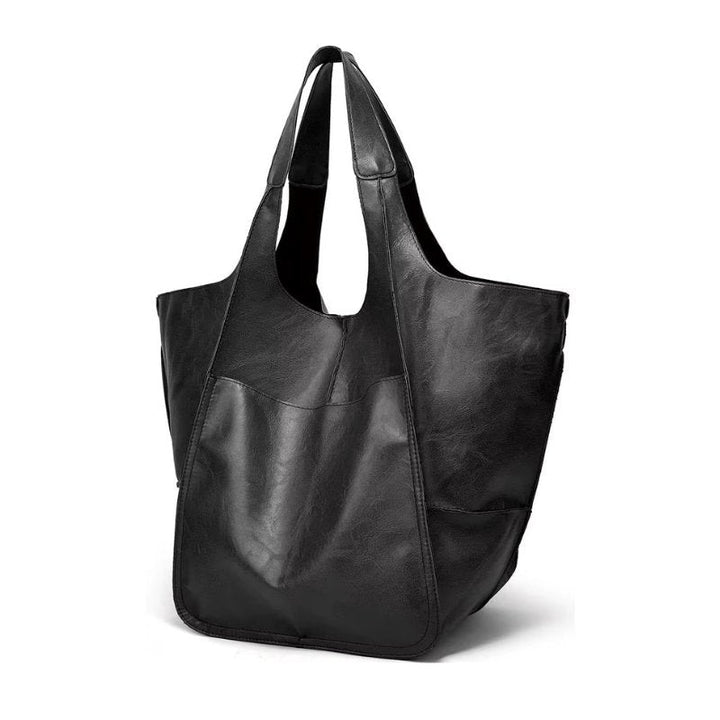 Harper | Women's Oversized Vegan Leather Magnetic Closure Tote Bag 12