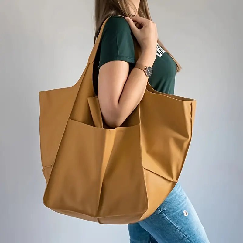 Harper | Women's Oversized Vegan Leather Magnetic Closure Tote Bag 2