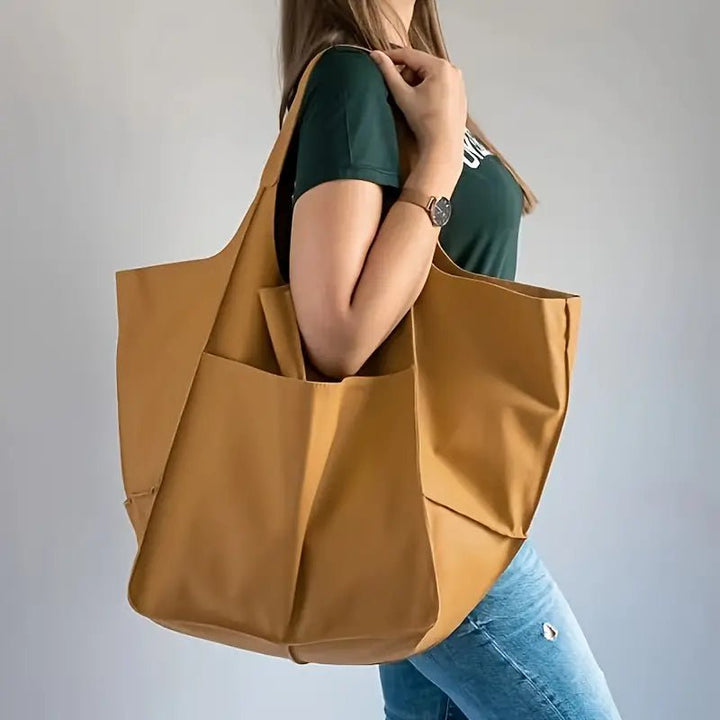Harper | Women's Oversized Vegan Leather Magnetic Closure Tote Bag 2
