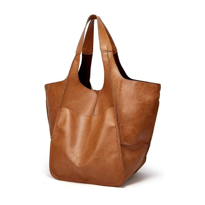Harper | Women's Oversized Vegan Leather Magnetic Closure Tote Bag 9