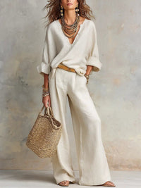 Sophia | Comfortable And Breezy Linen Two-Piece Set