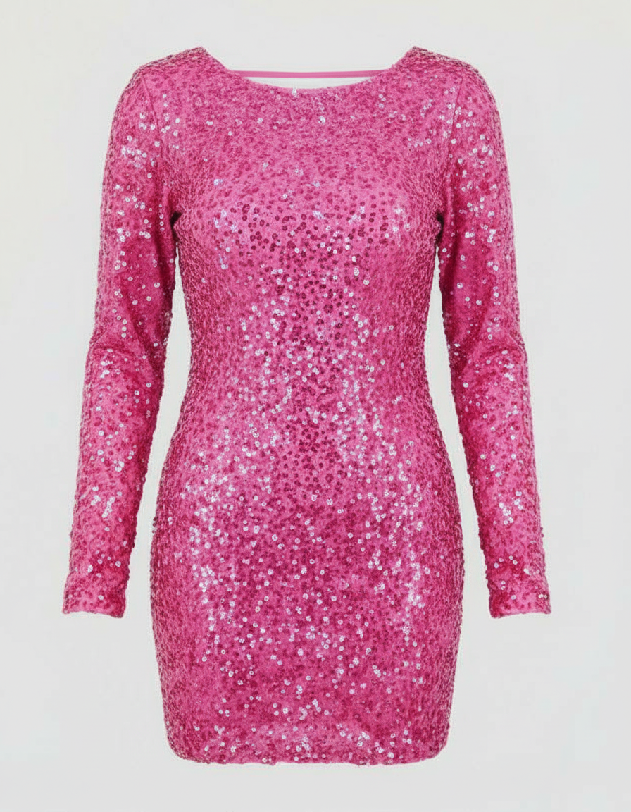 Haven | Elegant Sequined Open Back Black Dress – Perfect for Cocktail Parties 3