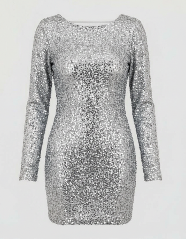 Haven | Elegant Sequined Open Back Black Dress – Perfect for Cocktail Parties 8