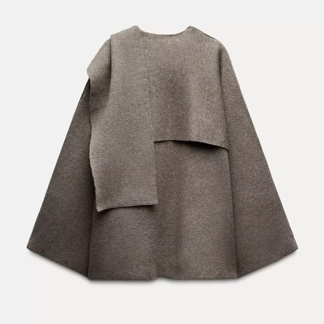 Haven | Elegant, Asymmetrical Cape Coat for Women - Stylish & Comfortable Layering 4