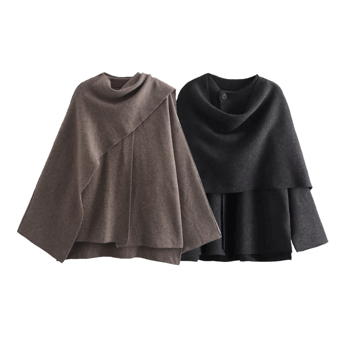 Haven | Elegant, Asymmetrical Cape Coat for Women - Stylish & Comfortable Layering 6