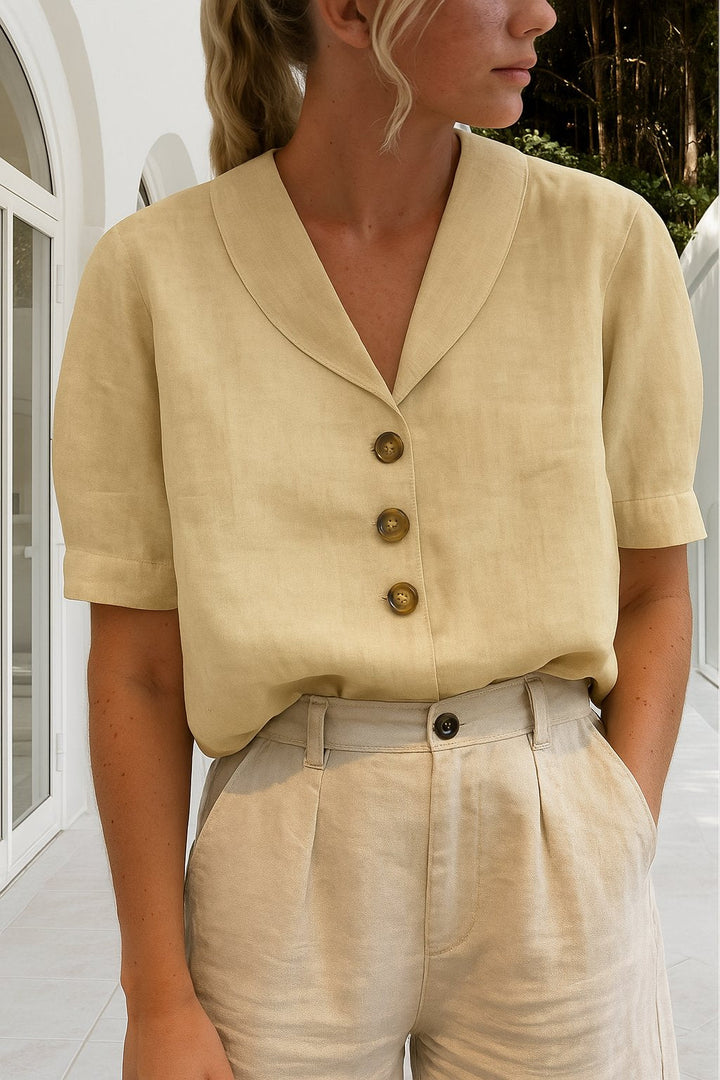 Haven | Elegant, Relaxed Fit Women’s Button-Front Blouse 1