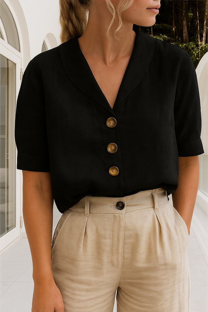 Haven | Elegant, Relaxed Fit Women’s Button-Front Blouse 2