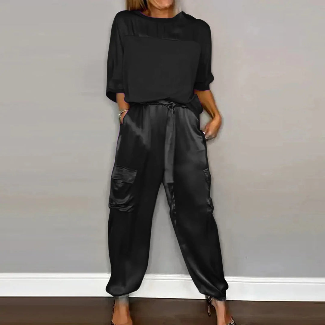 Haven | Elegant, Versatile &amp; Comfortable Women’s Satin Two-Piece Suit 1