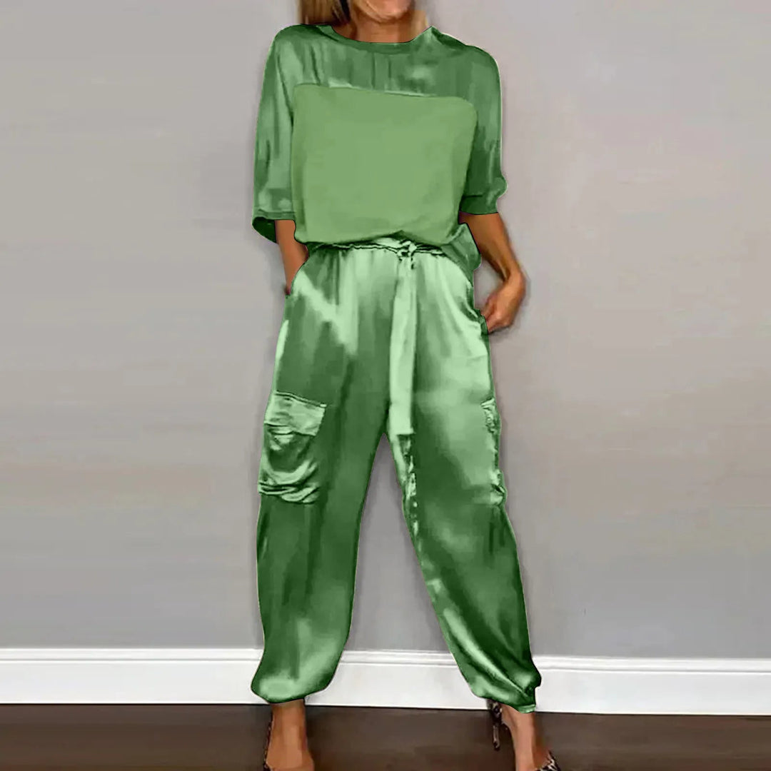 Haven | Elegant, Versatile &amp; Comfortable Women’s Satin Two-Piece Suit 3