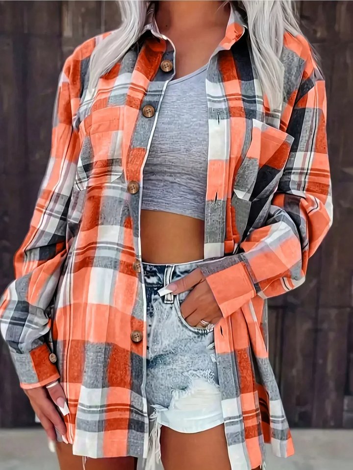Haven | Oversized, Soft & Stylish Women's Flannel Shirt - Pink Plaid 11