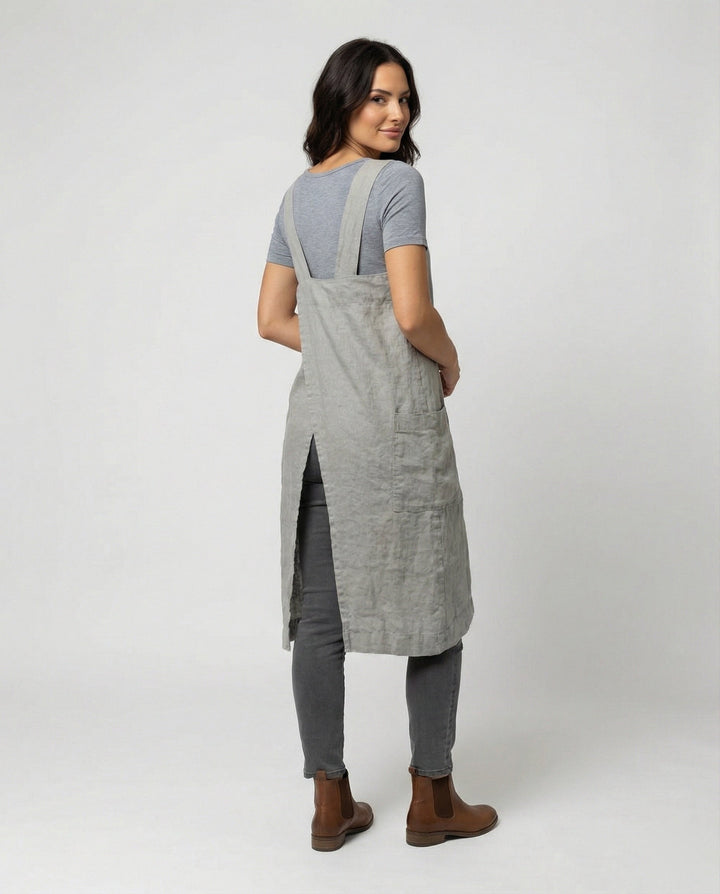 Haven | Stylish & Comfortable Cotton Apron Dress with Criss-Cross Back 2