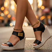 Denise | Chic Platform Wedge Sandals with Orthopedic Support