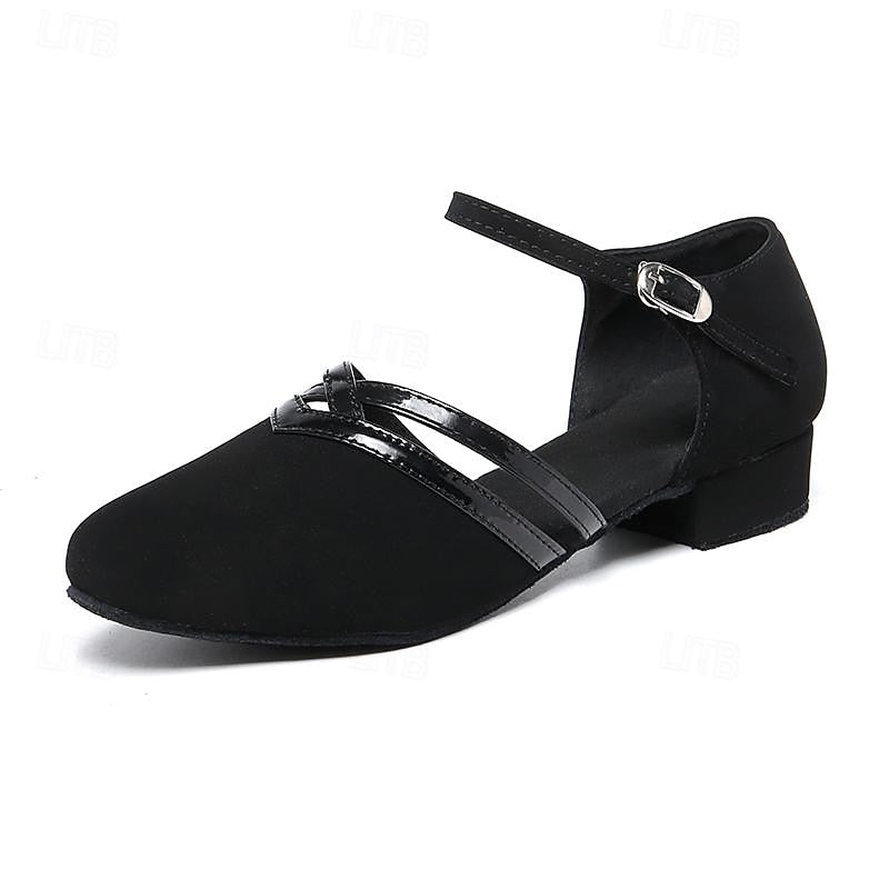 Heidi | Stylish & Comfortable Women's Dance Shoes – Black Suede Ballroom Style 3