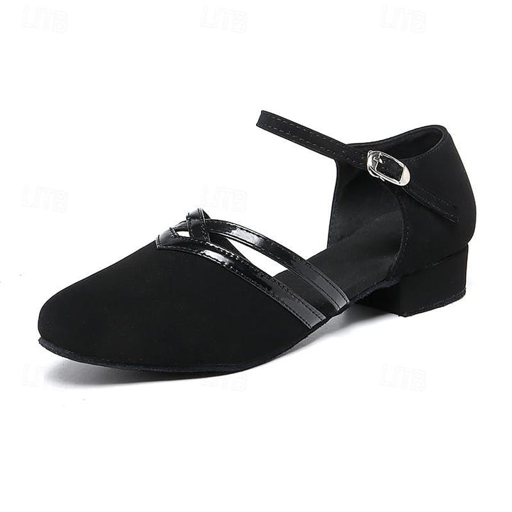 Heidi | Stylish & Comfortable Women's Dance Shoes – Black Suede Ballroom Style 3