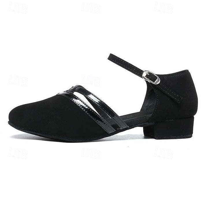 Heidi | Stylish & Comfortable Women's Dance Shoes – Black Suede Ballroom Style 6