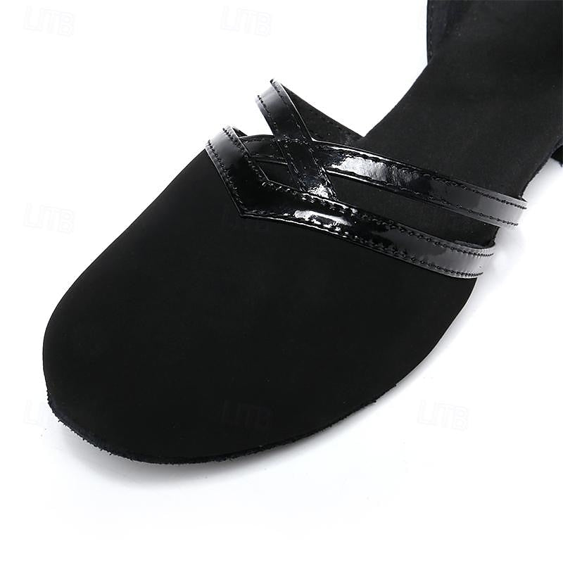 Heidi | Stylish & Comfortable Women's Dance Shoes – Black Suede Ballroom Style 7