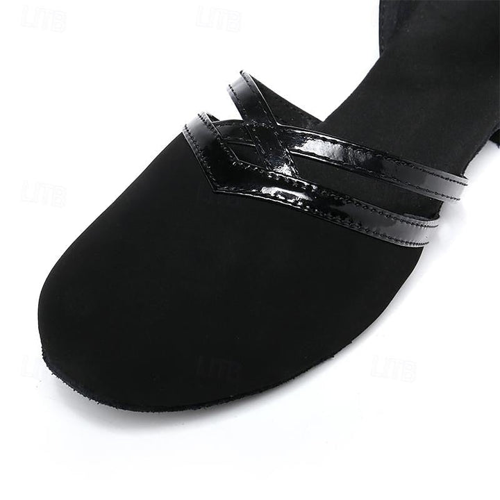 Heidi | Stylish & Comfortable Women's Dance Shoes – Black Suede Ballroom Style 7