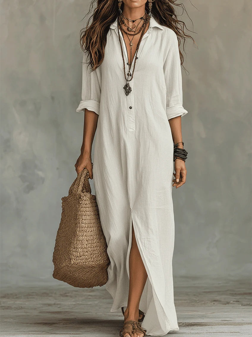 Helena | Black Maxi Dress Elegant Flowing Relaxed Fit Summer Style 1