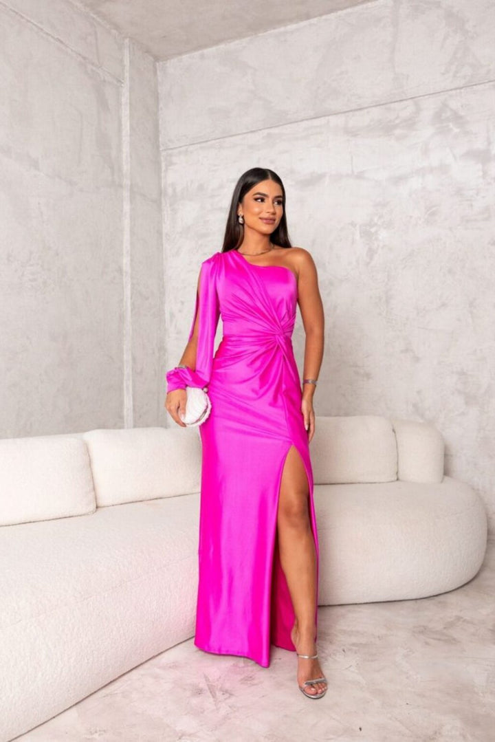 Helena | Evening Dress One-Shoulder Maxi Flowing Sleeves Relaxed Fit 5
