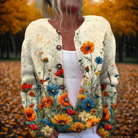 Annabelle | Strickjacke mit Vintage-Blumenmuster