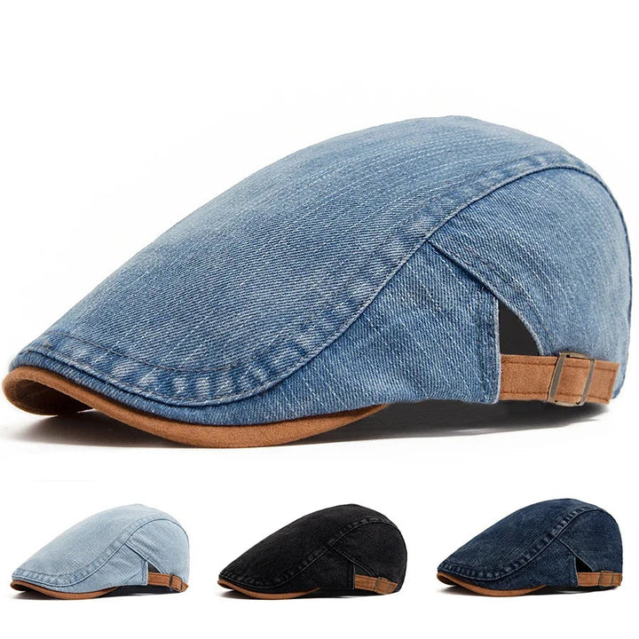 Horizon | Stylish Denim Flat Cap Hat – Comfortable & Versatile for Men 1
