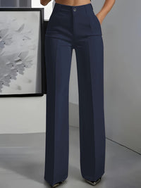 Donita | Classic High-Waisted Pleated Wide-Leg Pants
