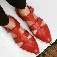 Bernice | Timeless Woven Closed-Toe Flat Sandals