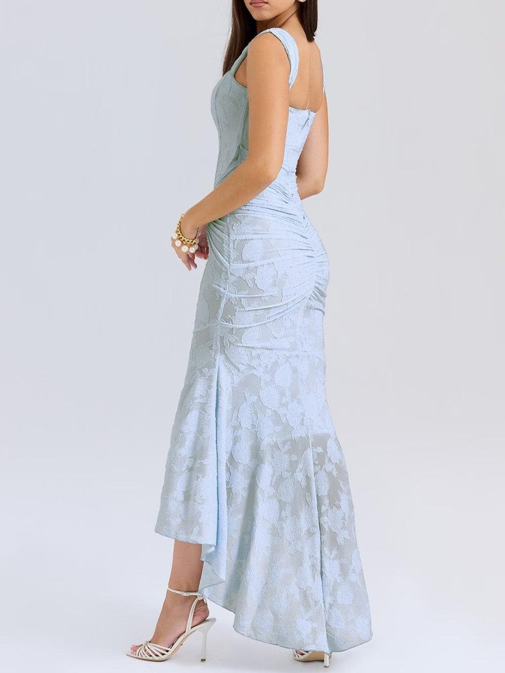 Isabella | Mother of the Bride Dress Corset Jacquard Lace Mermaid Midi 3