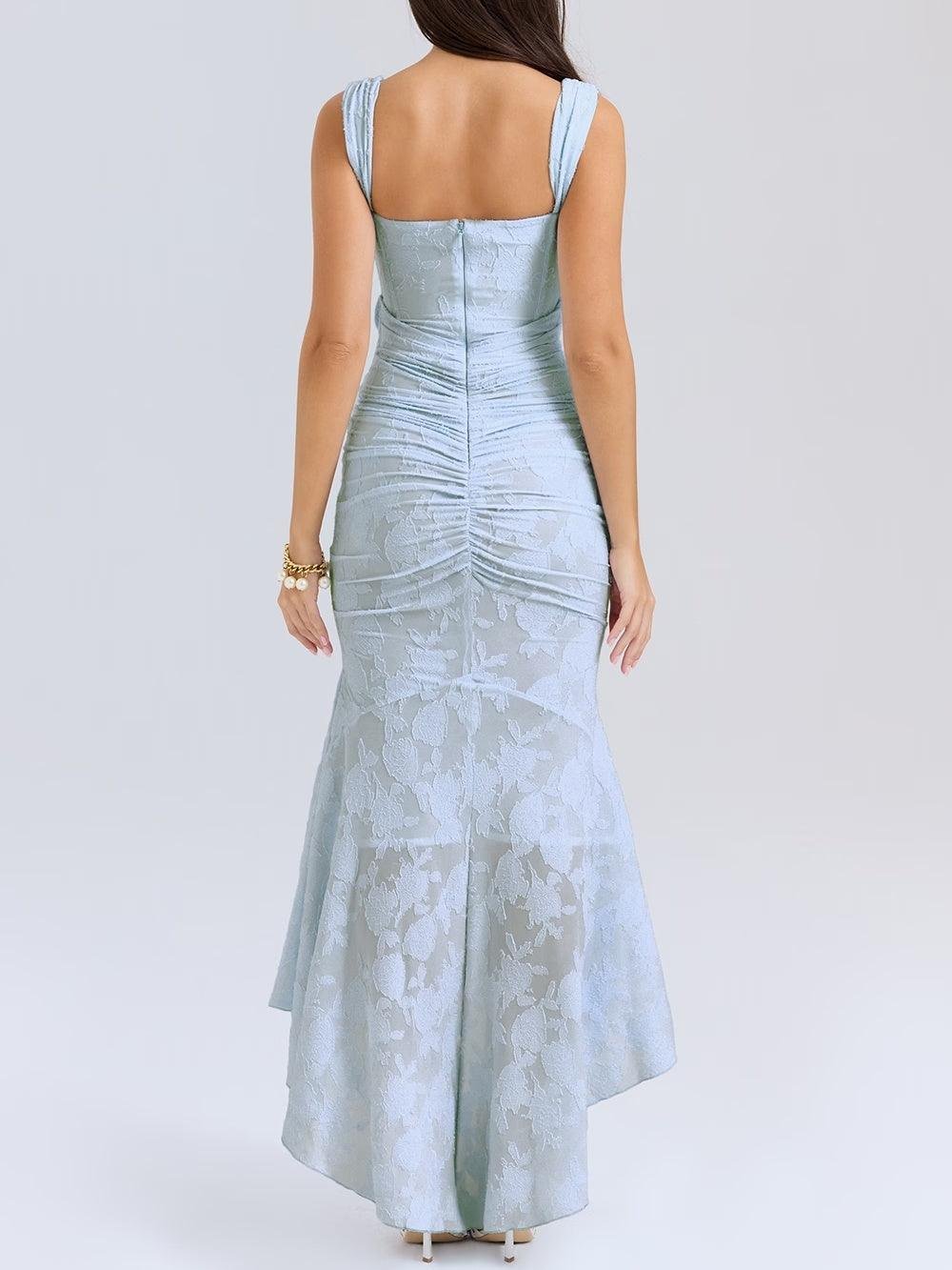 Isabella | Mother of the Bride Dress Corset Jacquard Lace Mermaid Midi 4