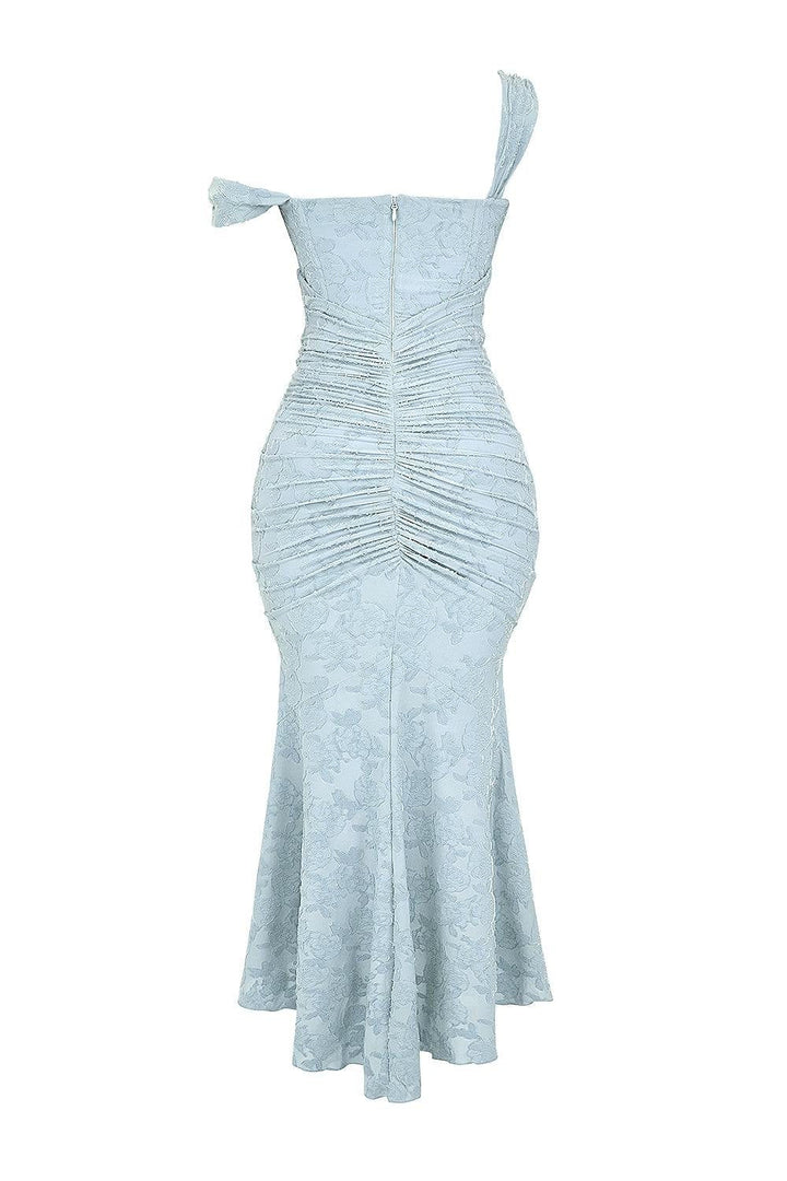 Isabella | Mother of the Bride Dress Corset Jacquard Lace Mermaid Midi 6
