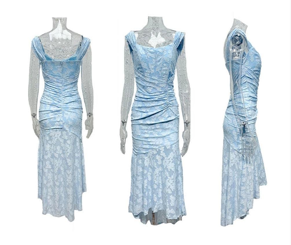 Isabella | Mother of the Bride Dress Corset Jacquard Lace Mermaid Midi 7