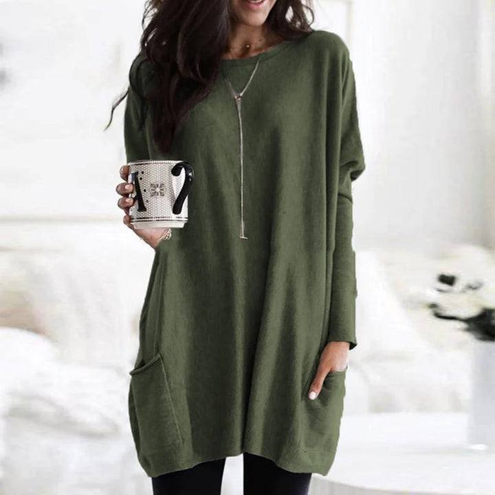 Isabella | Women's Oversized Long Sleeve Pocket Tunic Top 9