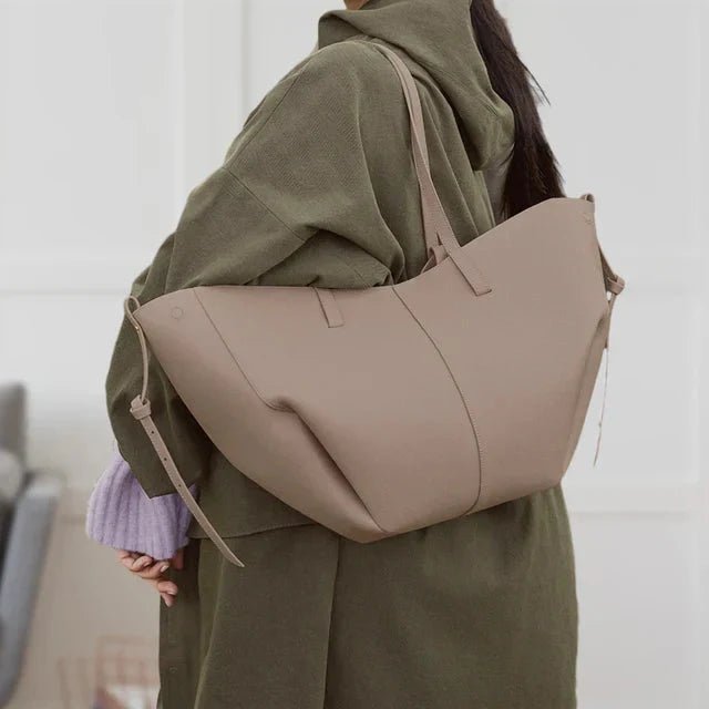 Isabella | Women's Oversized Vintage PU Leather Shoulder Tote Bag 8