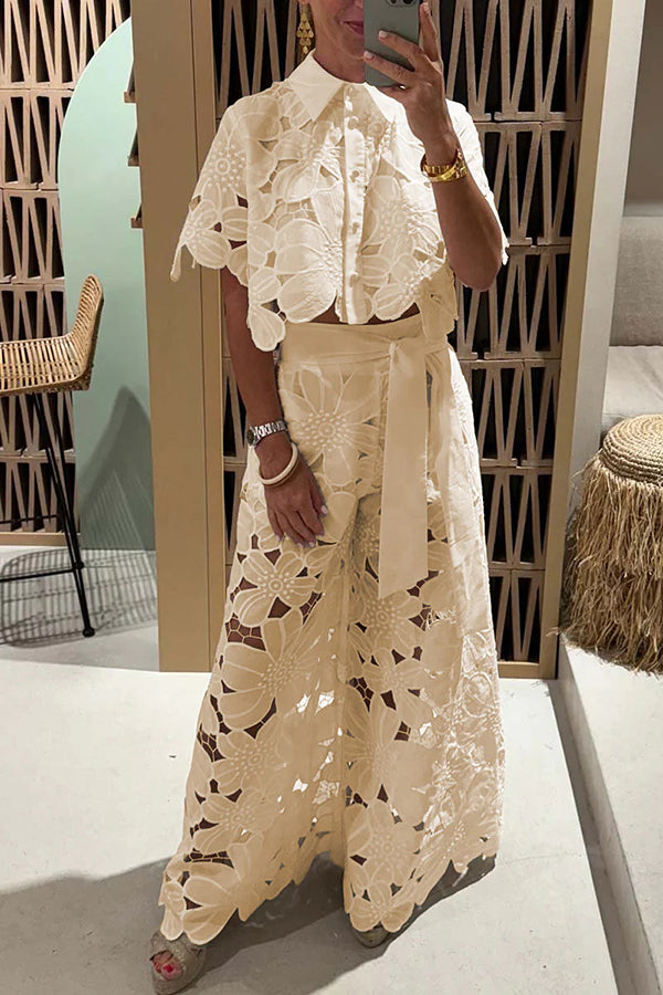 Isadora | Elegant Eyelet Ruffle Maxi Dress for Summer Gatherings 0