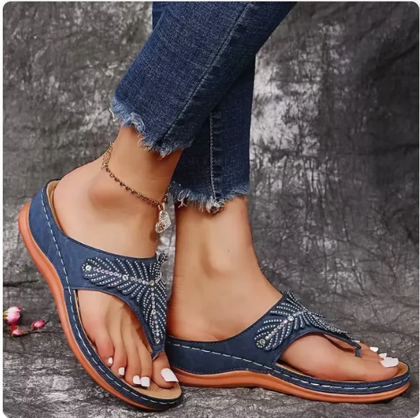 Isadora | Glamorous Rhinestone Women's Flip Flop Sandals for Stylish Summer Comfort 7