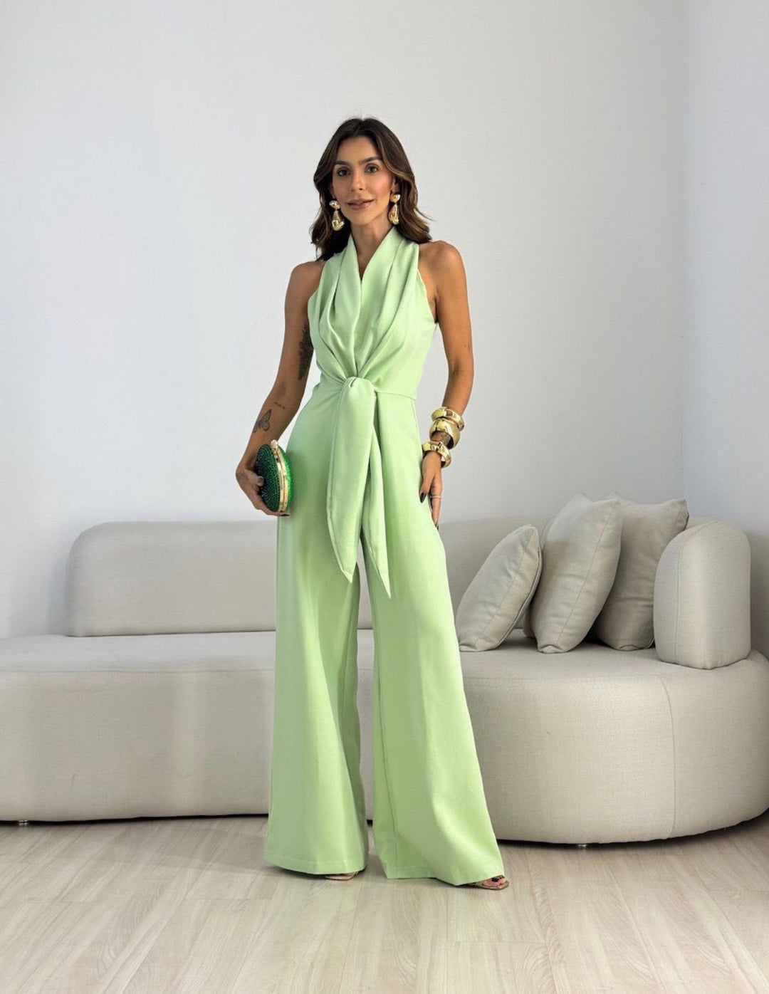 Ismerie | Elegant White Jumpsuit for Women – Lightweight, Breathable &amp; Wide-Legged 0