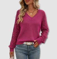 Isabella | Maglione in maglia elegante e confortevole con scollo a V