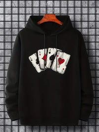 Mason | Playful and Trendy Card-Pattern Hoodie