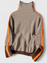 Isabella | Sophisticated Stripe High Neck Sweater