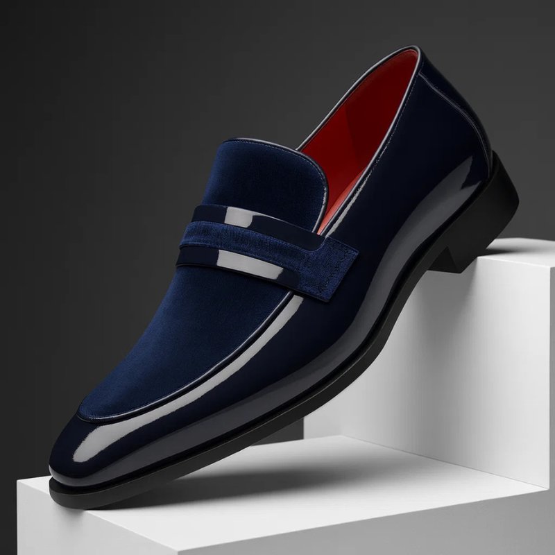 Jasper | Elegant Brown Penny Loafers in Premium Italian Leather with Suede Detailing 0
