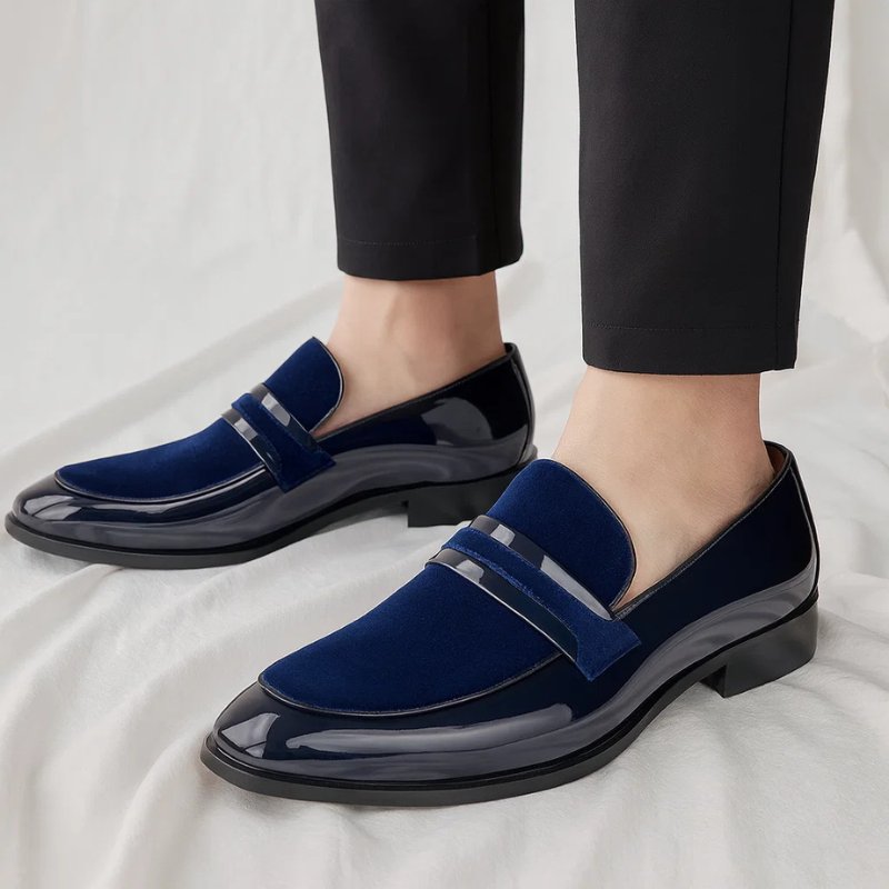 Jasper | Elegant Brown Penny Loafers in Premium Italian Leather with Suede Detailing 1