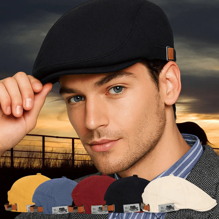Jaxon | Flat Cap for Men Cotton Elegant Comfortable Classic Style 1