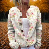 Emma | Flower Art Printed Cardigan