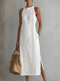 Lyra | Sophisticated Cotton-Linen Midi Dress