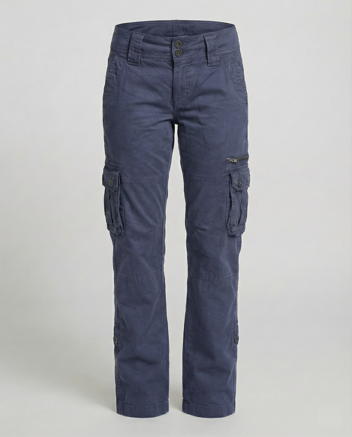 Jovian | Black Cargo Pants Women Comfortable Utility Regular Fit 6