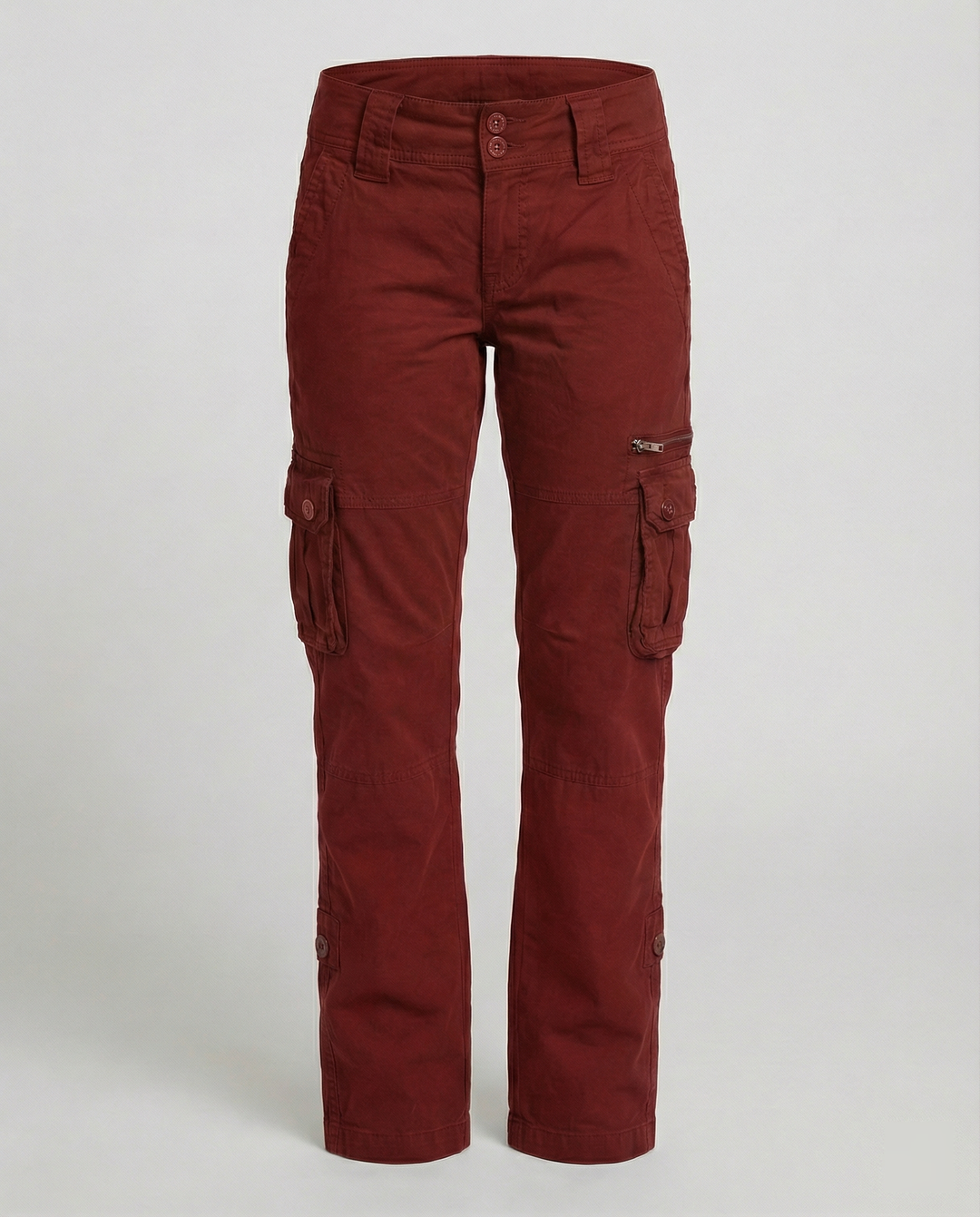 Jovian | Black Cargo Pants Women Comfortable Utility Regular Fit 7