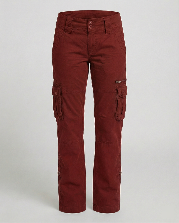 Jovian | Black Cargo Pants Women Comfortable Utility Regular Fit 7