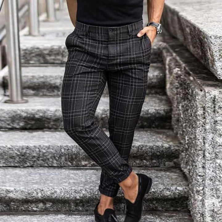 Jovian | Men’s Checked Pants – Stylish, Comfortable & Versatile 0
