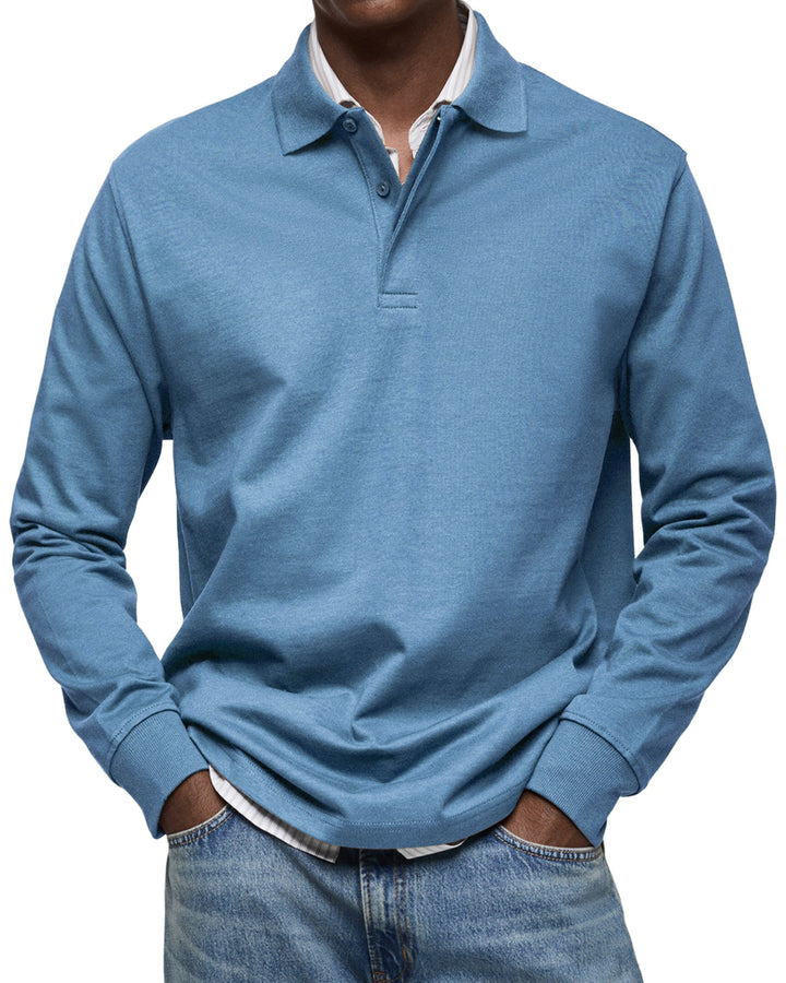 Jovian | Soft & Breathable Long Sleeve Polo Shirts for Men 0